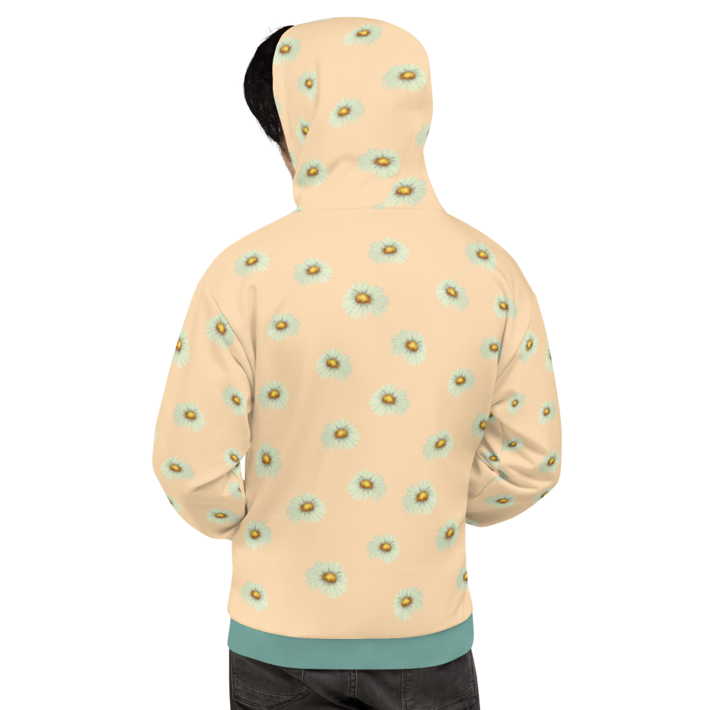 DAVE Flower Logo All-Over Print Adult Hooded Sweatshirt FX