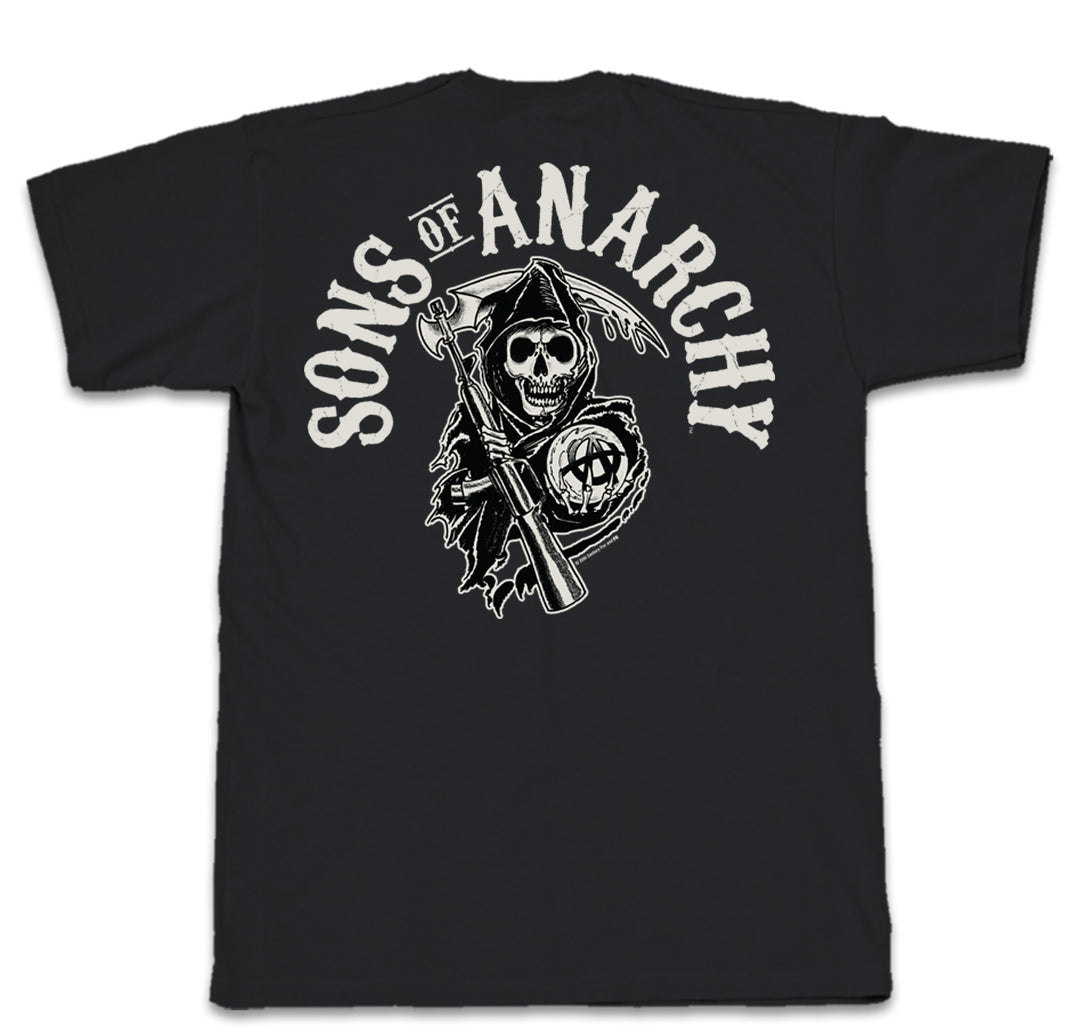 sons of anarchy gear Sons of Anarchy Reaper Crew Adult Short Sleeve T-Shirt Black / XXL