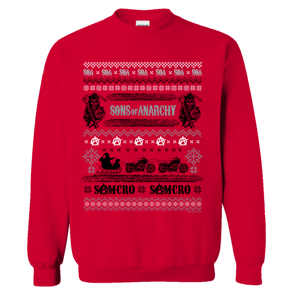 Sons of Anarchy Holiday Sweater Fleece Crewneck Sweatshirt