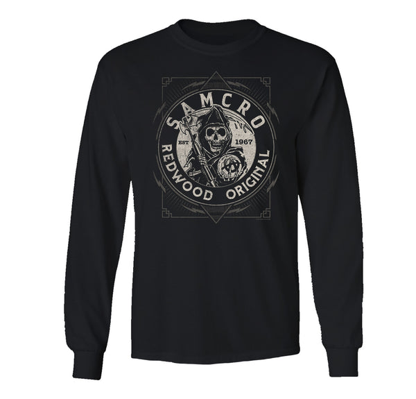 of SAMCRO Adult FX Redwood Original | Long Sleeve Shop Networks T-Shirt Sons Anarchy